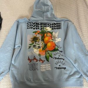Civil Regime Nectar Of Life Classic Hoodie in Light Blue